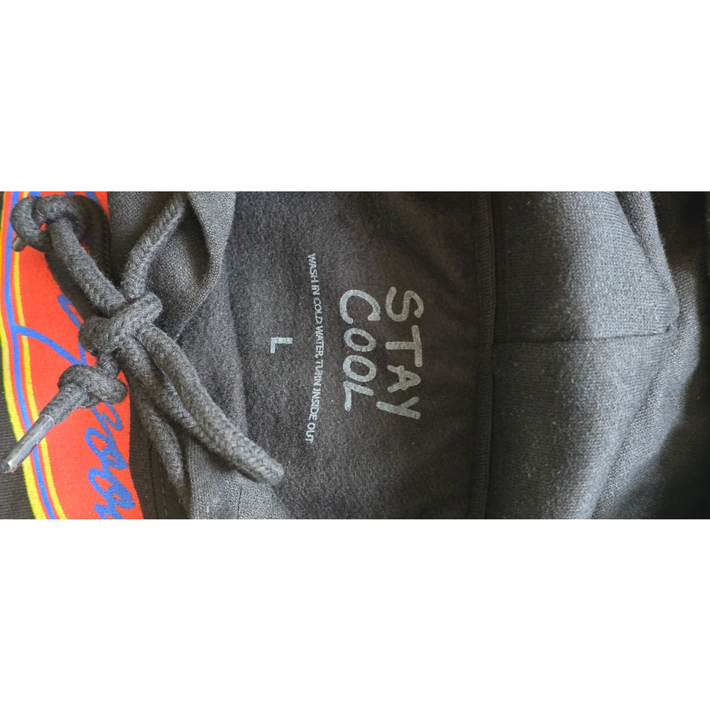 Men's Stay Cool Black Hoodie Size L - Picture 6 of 6